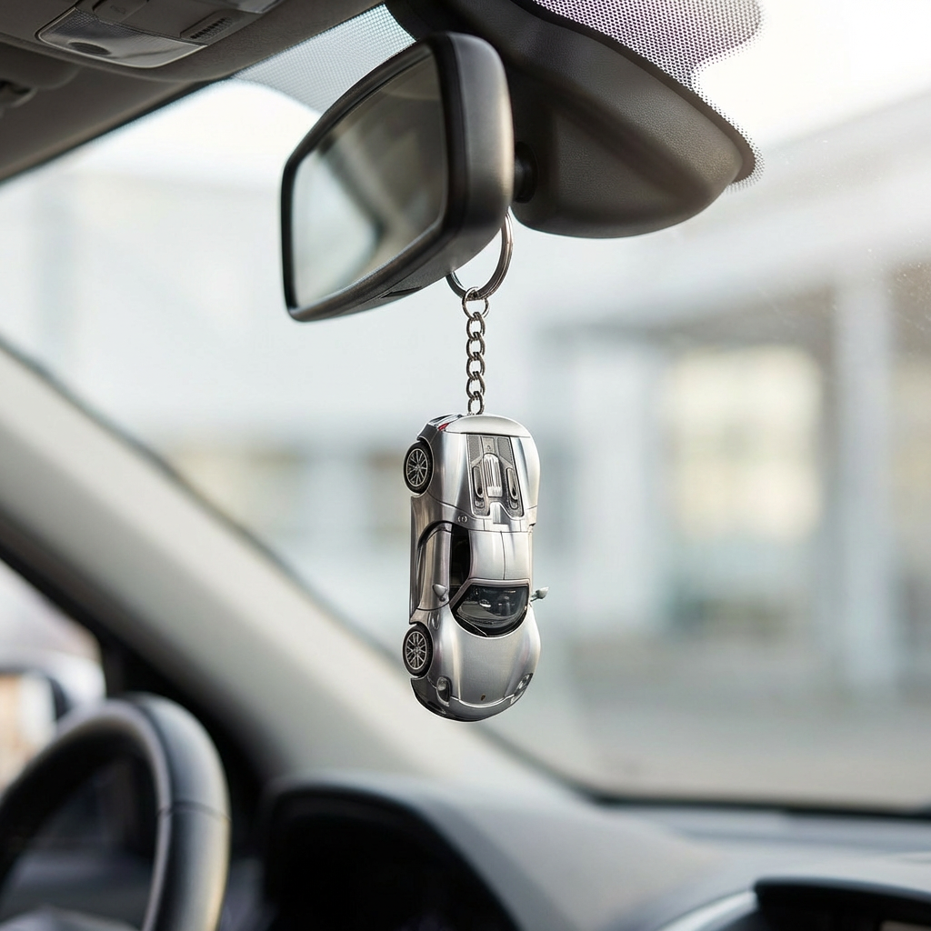 Silver Sportster Keychain