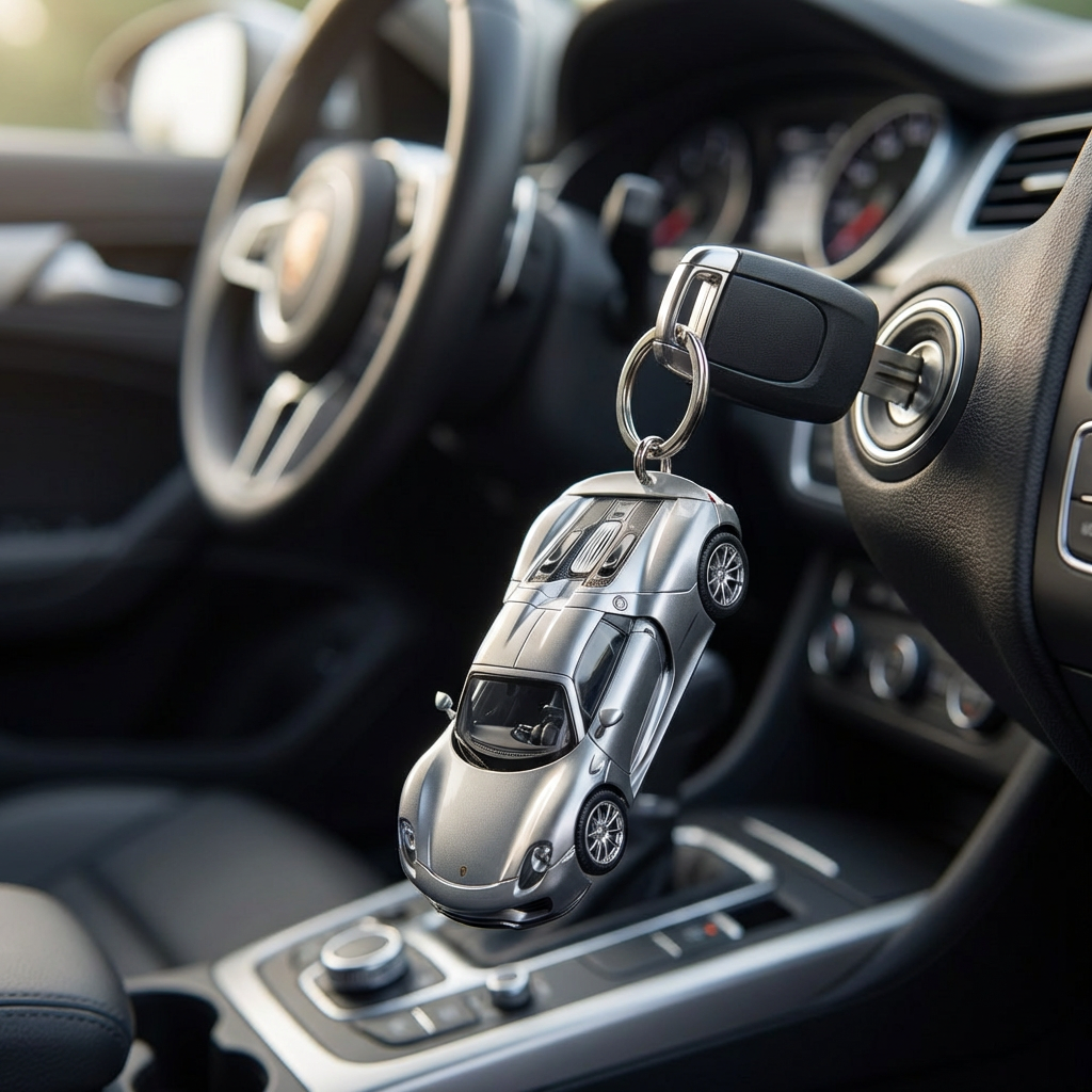 Silver Sportster Keychain